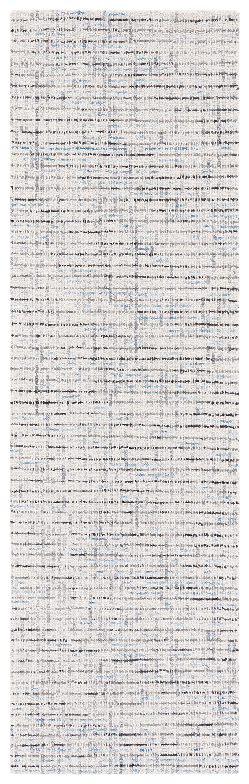 Safavieh Abstract Collection Runner Rug - 2'3'' X 6', Grey & Ivory, Handmade Wool, Ideal For High Traffic Areas In Living Room,
